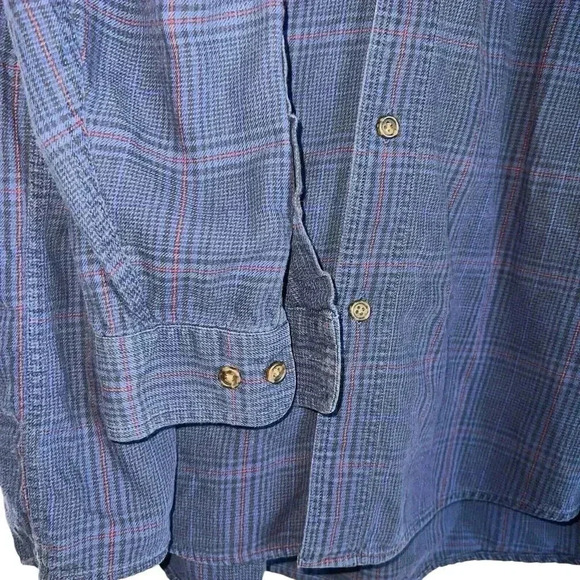 Structure Sz L Urbanwear Plaid Buttondown Shirt Cozy Heavyweight Outdoor - Picture 6 of 7